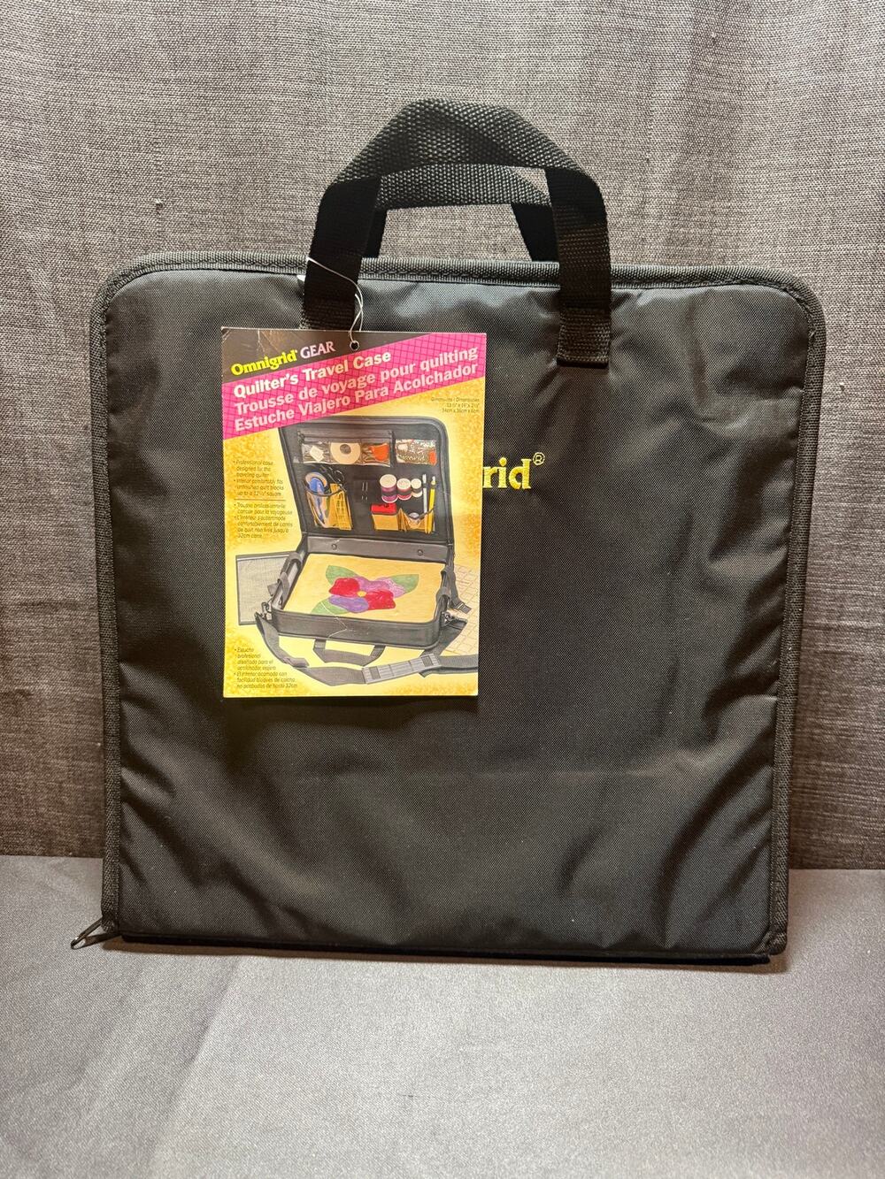 NWT Omnigrid Quilters Travel Case Black Portable Sewing Project Block Organizer